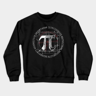 Pi Symbol Line Drawing Crewneck Sweatshirt